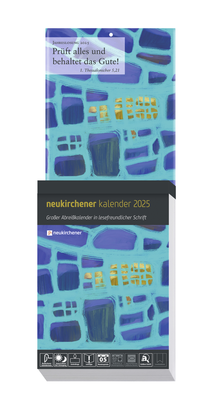 Neukirchener Kalender 2025 - Großer Abreißkalender in lesefreundlicher