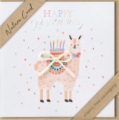 Faltkarte "Happy Birthday" - Lama