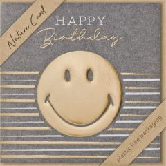 Faltkarte "Happy Birthday" - Smiley
