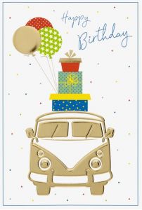 Faltkarte "Happy Birthday" - Auto