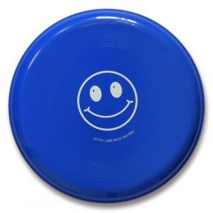 Frisbee Smiley "Gottes Liebe macht uns froh" - blau