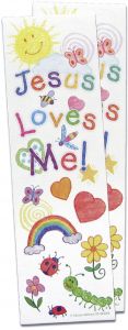 Kinder-Lesezeichen "Jesus loves me" - 10er Set