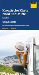 ADAC Urlaubskarte Kroatische Küste, Nord und Mitte 1:200.000  9783826406096