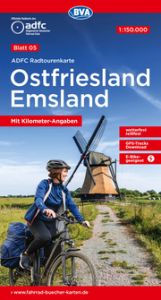 ADFC-Radtourenkarte 5 Ostfriesland / Emsland 1:150.000, reiß- und wetterfest, E-Bike-geeignet, GPS-Tracks Download, mit Bett+Bike-Symbolen, mit Kilometer-Angaben Allgemeiner Deutscher Fahrrad-Club e V (ADFC)/BVA BikeMedia GmbH 9783969901182