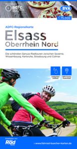 ADFC-Regionalkarte Elsass Oberrhein Nord, 1:75.000, mit Tagestourenvorschlägen, reiß- und wetterfest, E-Bike-geeignet, GPS-Tracks Download Allgemeiner Deutscher Fahrrad-Club e V (ADFC)/BVA BikeMedia GmbH 9783870738983