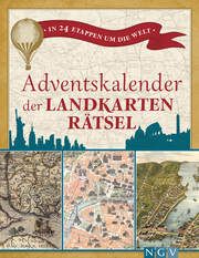 Adventskalender der Landkartenrätsel. In 24 Etappen um die Welt Kiefer, Philip 9783625192626