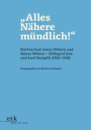 'Alles Nähere mündlich!' Barbara Schingnitz 9783967079920