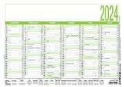 Arbeitstagekalender Recycling 2024 - A4 (29,7 x 21 cm) - 6 Monate auf 1 Seite - Blauer Engel - Tafelkalender - Plakatkalender - Jahresplaner - 907-0700  4006928024148