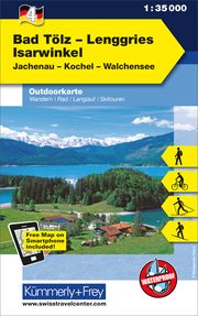 Bad Tölz - Lenggries - Isarwinkel Nr. 04 Outdoorkarte Deutschland 1:35 000 Hallwag Kümmerly+Frey AG 9783259025048