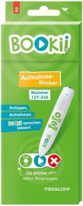 BOOKii Aufnahme-Sticker neutral - Paket 2: Nr. 127-246  4260588290323