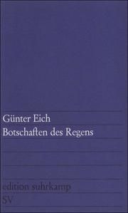 Botschaften des Regens Eich, Günter 9783518100486