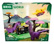 BRIO World - 36094 Dinosaurier Abenteuer-Set - Zugset für Kinder ab 3 Jahren  7312350360943