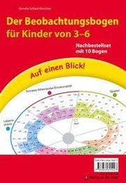 Der Beobachtungsbogen für Kinder von 3-6 Schlaaf-Kirschner, Kornelia 9783834625427