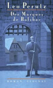 Der Marques de Bolibar Perutz, Leo 9783552053052