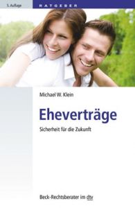 Eheverträge Klein, Michael W 9783423507936