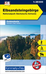 Elbsandsteingebirge Nr. 18 Outdoorkarte Deutschland 1:35 000 Hallwag Kümmerly+Frey AG 9783259025185