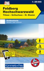 Feldberg - Hochschwarzwald Nr. 26. Outdoorkarte Deutschland 1:35 000 Hallwag Kümmerly+Frey AG 9783259025260