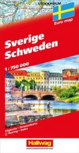 Hallwag Strassenkarte Schweden 1:750.000  9783828309241