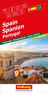 Hallwag Strassenkarte Spanien, Portugal 1:1 Mio.  9783828310803