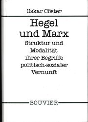 Hegel und Marx Cöster, Oskar (Dr.) 9783980259712