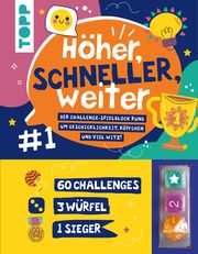 Höher, schneller, weiter! Der Challenge-Spieleblock mit 3 Würfeln frechverlag 9783735891723