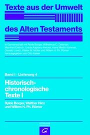 Historisch-chronologische Texte I Borger, Rykle/Hinz, Walther/Römer, Willem H Ph 9783579000633