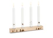 Holz-Kerzenleuchter mit vier Kerzeneinsätzen  4250222950515