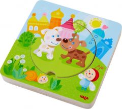 Holzpuzzle Kunterbunte Tierkinder  4010168232966