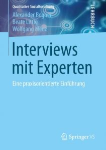 Interviews mit Experten Bogner, Alexander/Littig, Beate/Menz, Wolfgang 9783531194158