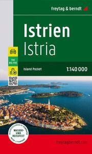 Istrien, Straßen- und Freizeitkarte 1:160.000, freytag & berndt  9783707922028