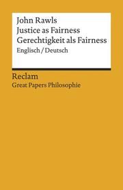 Justice as Fairness/Gerechtigkeit als Fairness Rawls, John 9783150195864