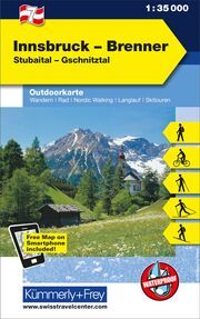 Kümmerly+Frey Outdoorkarte Österreich 7 Innsbruck, Brenner 1:35.000  9783259007167