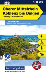 Kümmerly+Frey Outdoorkarte Deutschland 32 Oberer Mittelrhein, Koblenz bis Bingen 1:35.000  9783259025727