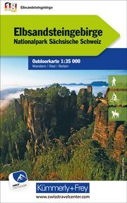 Kümmerly+Frey Outdoorkarte Deutschland 18 Elbsandsteingebirge 1:35.000  9783259025819