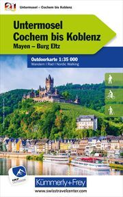 Kümmerly+Frey Outdoorkarte Deutschland 21 Untermosel, Cochem bis Koblenz 1:35.000  9783259025833