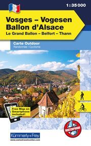 Kümmerly+Frey Outdoorkarte Vogesen/Vosges, Ballon d'Alsace 1:35.000  9783259007273