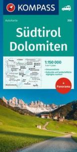 KOMPASS Autokarte Südtirol, Dolomiten 1:150.000  9783991219507