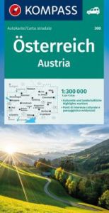 KOMPASS Autokarte Österreich 1:300.000  9783991540571