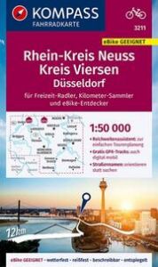 KOMPASS Fahrradkarte 3211 Rhein-Kreis Neuss, Kreis Viersen, Düsseldorf 1:50.000  9783990448120