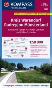 KOMPASS Fahrradkarte 3221 Kreis Warendorf - Radregion Münsterland mit Knotenpunkten 1:50.000  9783991541639