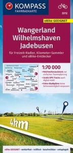 KOMPASS Fahrradkarte 3312 Wangerland, Wilhelmshaven, Jadebusen mit Knotenpunkten 1:70.000  9783990446638