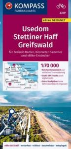KOMPASS Fahrradkarte 3349 Usedom, Stettiner Haff, Greifswald 1:70.000  9783991214434