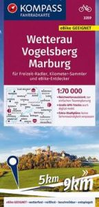 KOMPASS Fahrradkarte 3359 Wetterau, Vogelsberg, Marburg 1:70.000  9783991211488