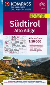 KOMPASS Fahrradkarte 3420 Südtirol/Alto Adige, Trento, Riva del Garda (4 Karten im Set) 1:50.000  9783991211815