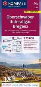 KOMPASS Fahrradkarte Oberschwaben, Unterallgäu, Bregenz 1:70.000, FK 3345  9783990448021