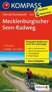 KOMPASS Fahrrad-Tourenkarte Mecklenburgischer Seen-Radweg 1:50.000  9783850267885