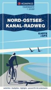 KOMPASS Fahrrad-Tourenkarte Nord-Ostsee-Kanal-Radweg 1:50.000  9783991542254
