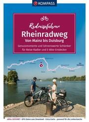 KOMPASS Radreiseführer Rheinradweg von Mainz bis Duisburg  9783991213246