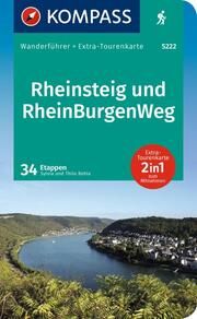KOMPASS Wanderführer Rheinsteig RheinBurgenWeg, 34 Etappen mit Extra-Tourenkarte Behla, Silvia/Behla, Thilo 9783991218418