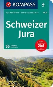 KOMPASS Wanderführer Schweizer Jura, 55 Touren mit Extra-Tourenkarte Mertz, Peter 9783991218449